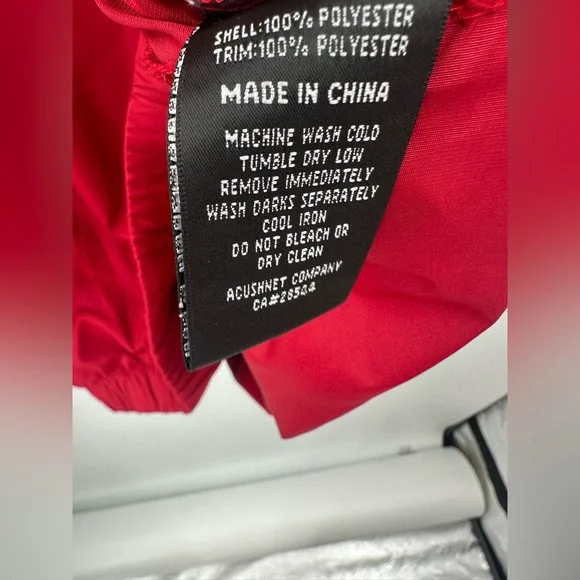 FootJoy FJ Men's V-Neck Windbreaker Pullover Jacket Red Size XXL - Picture 5 of 5